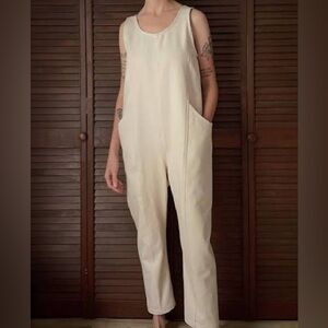 Elizabeth Suzann Off-White Sleeveless Jumpsuit